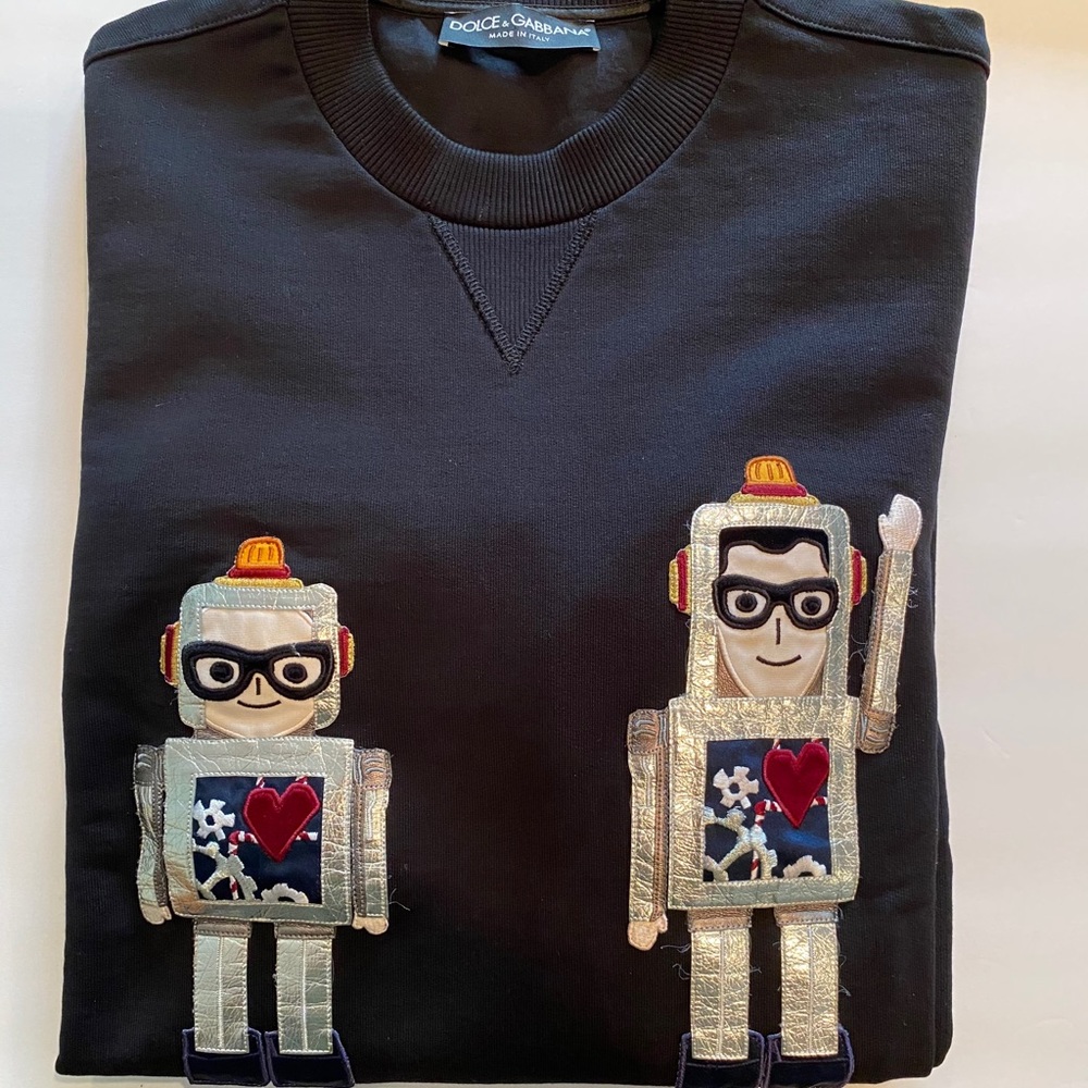 💯 Dolce & Gabbana Applique Robot Sweatshirt